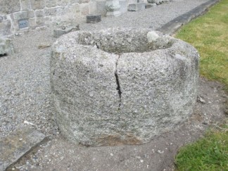 Baptismal Font in grounds of St Columba's Church, Tullow